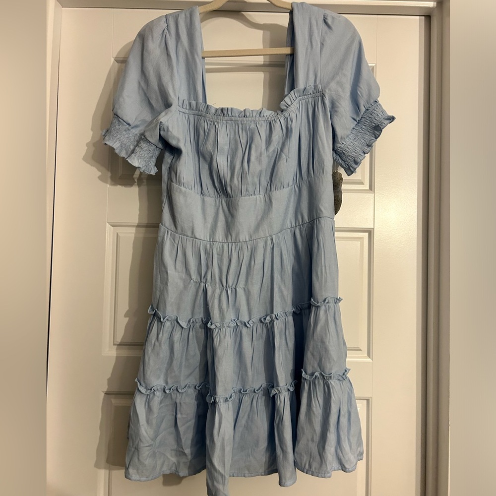 NWT - Altar’d State Light Blue Tiered Dress - Size XL - New With Tags